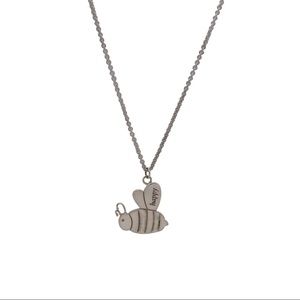 Sterling Silver Bee Happy Pendant